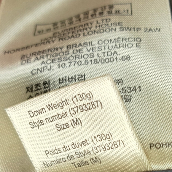 Burberry Women's Puffer Winter Jacket Grey Goose Down Fill Black Hooded Small - Picture 13 of 16